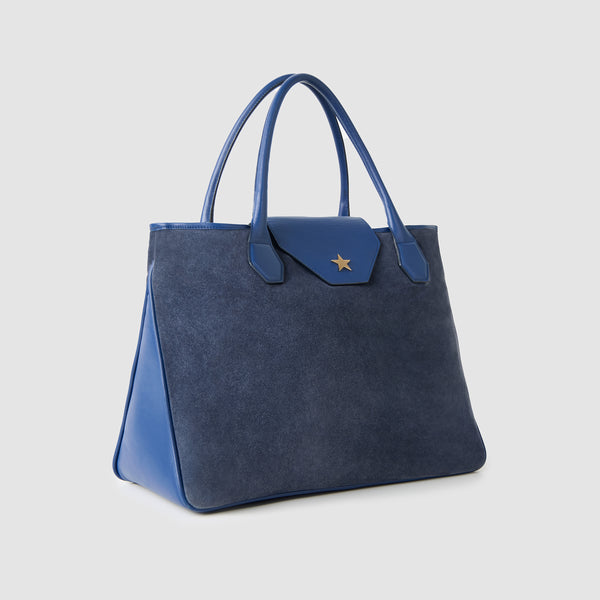 Alessia Large Royal Blue Suede