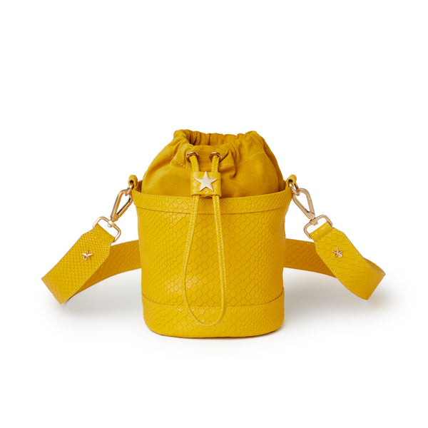 Creatures of Comfort Leather Bucket Bag in Yellow | Garmentory